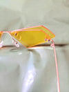 CATFACE DOUBLE FRAME CAT EYE SUNGLASSES ONE SIZE.