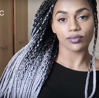 Grey Ombre Braids - The London Curls