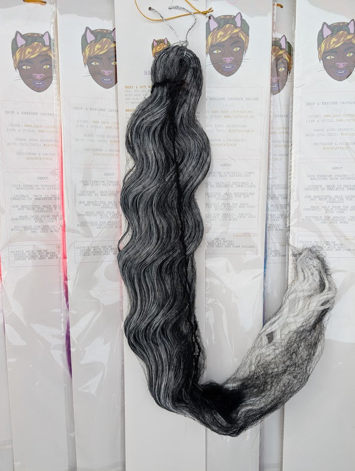 MOON & GREY WAVES CURLY HAIR -  CROCHET & BOHO BRAIDS 24 INCHES