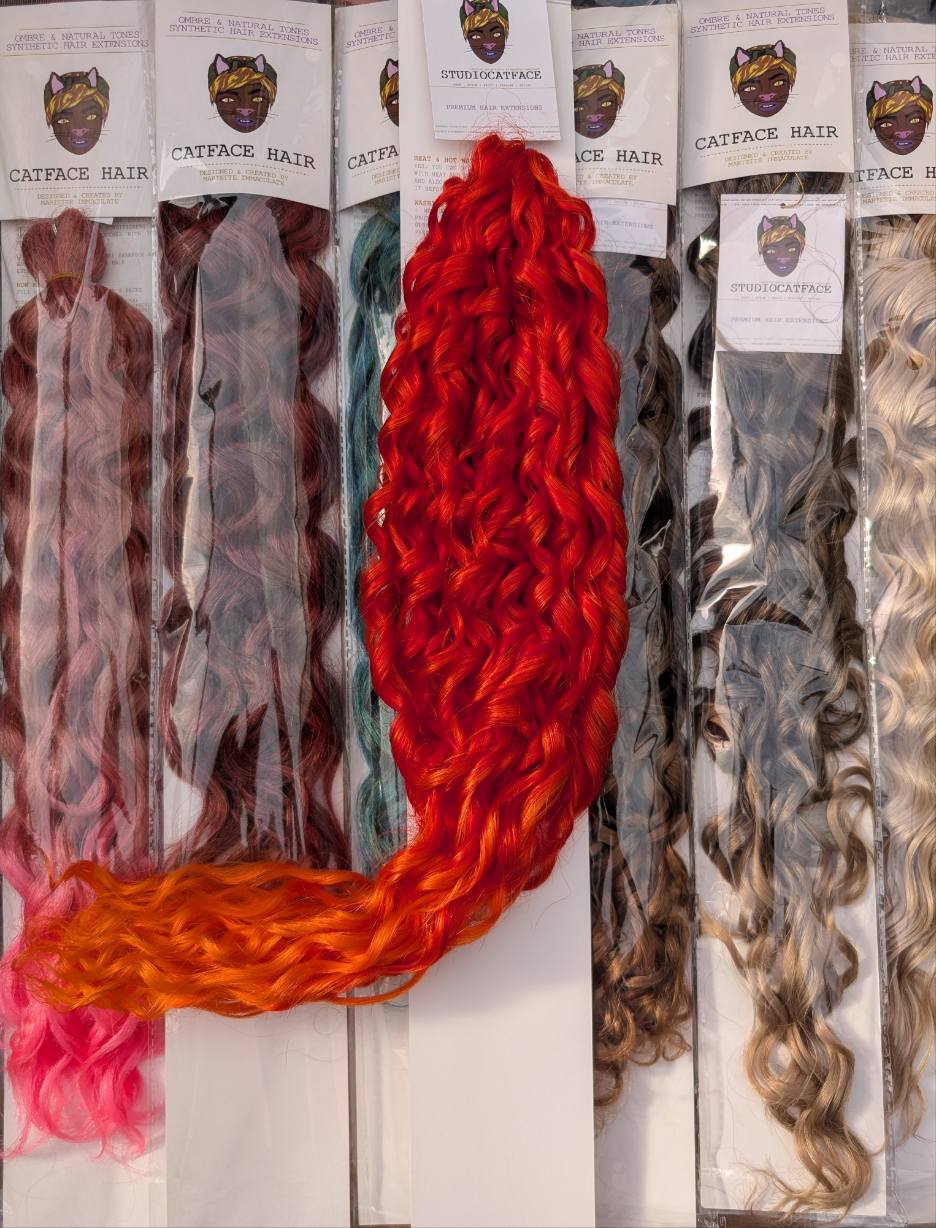 SUN FIRE CURLY HAIR -  CROCHET & BOHO BRAIDS 24 INCHES