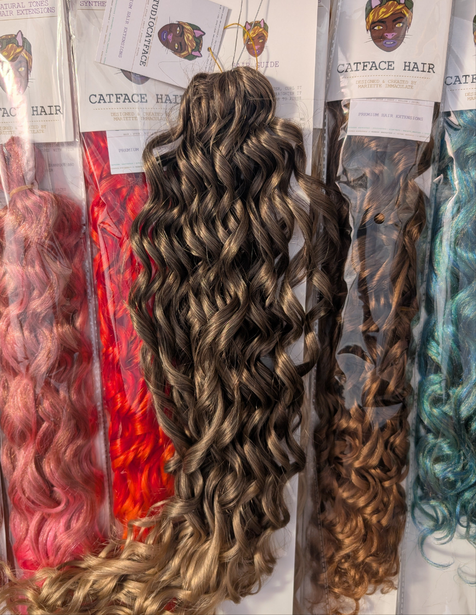 HONEY & BROWN CURLY HAIR -  CROCHET & BOHO BRAIDS 24 INCHES