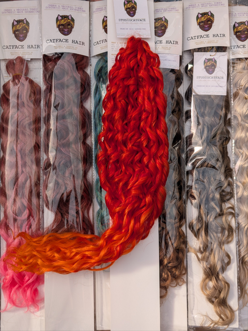 SUN FIRE CURLY HAIR -  CROCHET & BOHO BRAIDS 24 INCHES