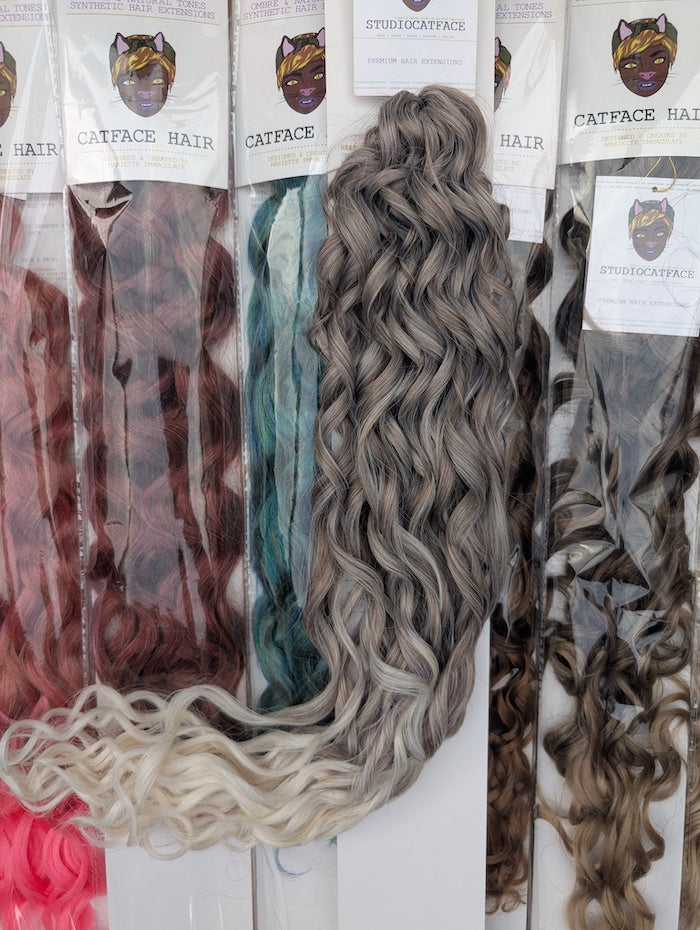 LIGHT BROWN & BLONDE WAVES CURLY HAIR -  CROCHET & BOHO BRAIDS 24 INCHES (Copy)