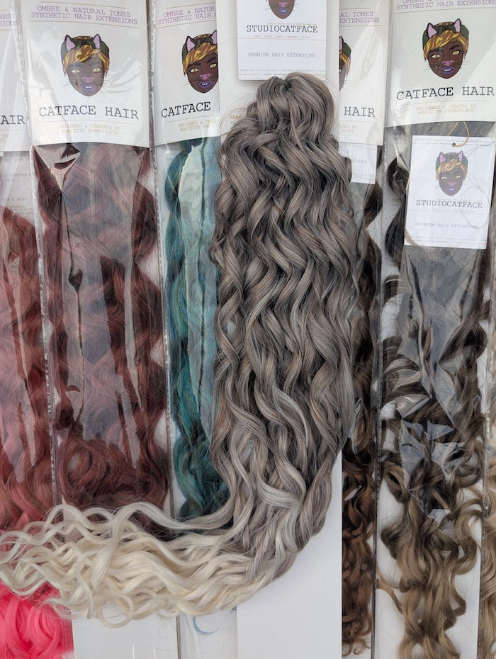 LIGHT BROWN & BLONDE WAVES CURLY HAIR -  CROCHET & BOHO BRAIDS 24 INCHES (Copy)