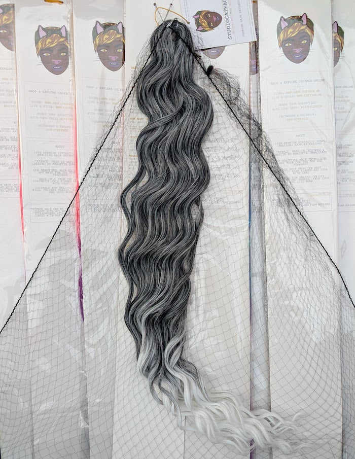 MOON & GREY WAVES CURLY HAIR -  CROCHET & BOHO BRAIDS 24 INCHES