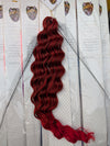 BURGUNDY CURLY HAIR -  CROCHET & BOHO BRAIDS 24 INCHES
