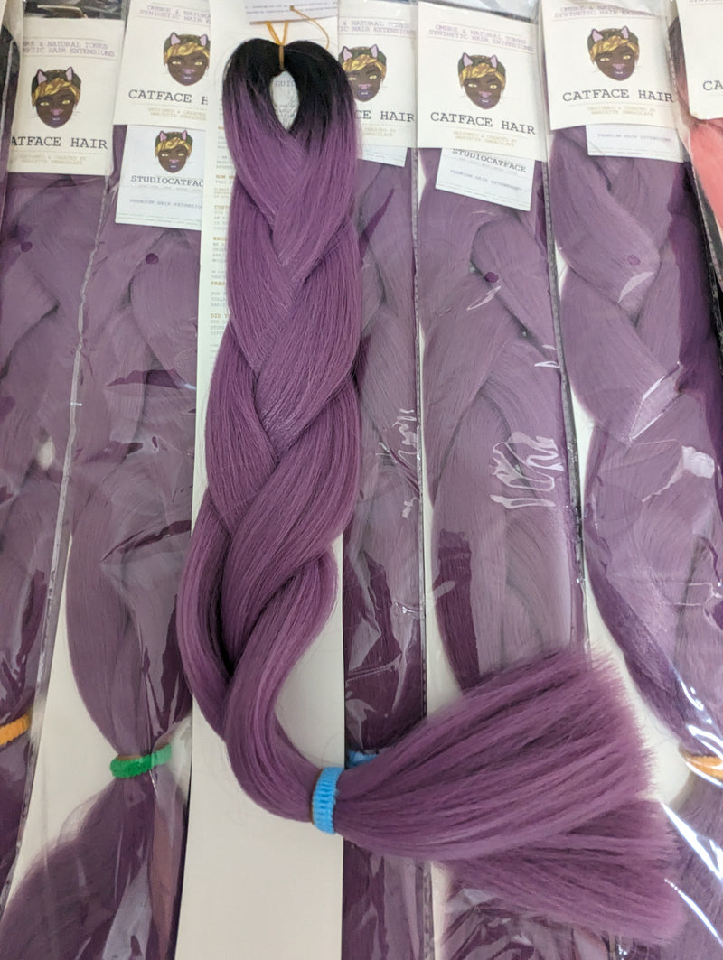 CATFACE HAIR BROWN LILAC SOFT OMBRE JUMBO BRAIDING HAIR