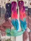 FOUR TONE BERRY & TINSEL OMBRE JUMBO BRAIDING HAIR