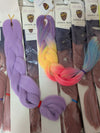 PURPLE & PASTELS FOUR TONE TINSEL OMBRE JUMBO BRAIDING HAIR