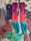 FOUR TONE BERRY & TINSEL OMBRE JUMBO BRAIDING HAIR