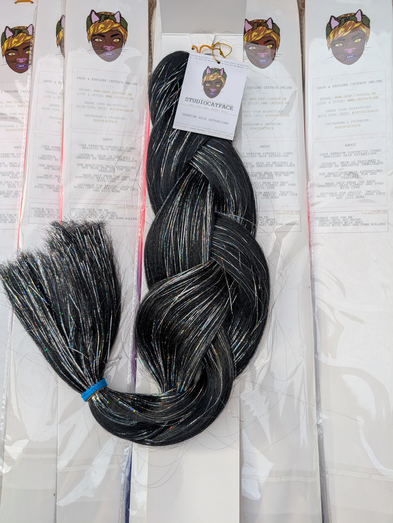 BLACKBERRY TINSEL - ONE TONE JUMBO BRAIDING HAIR 100G