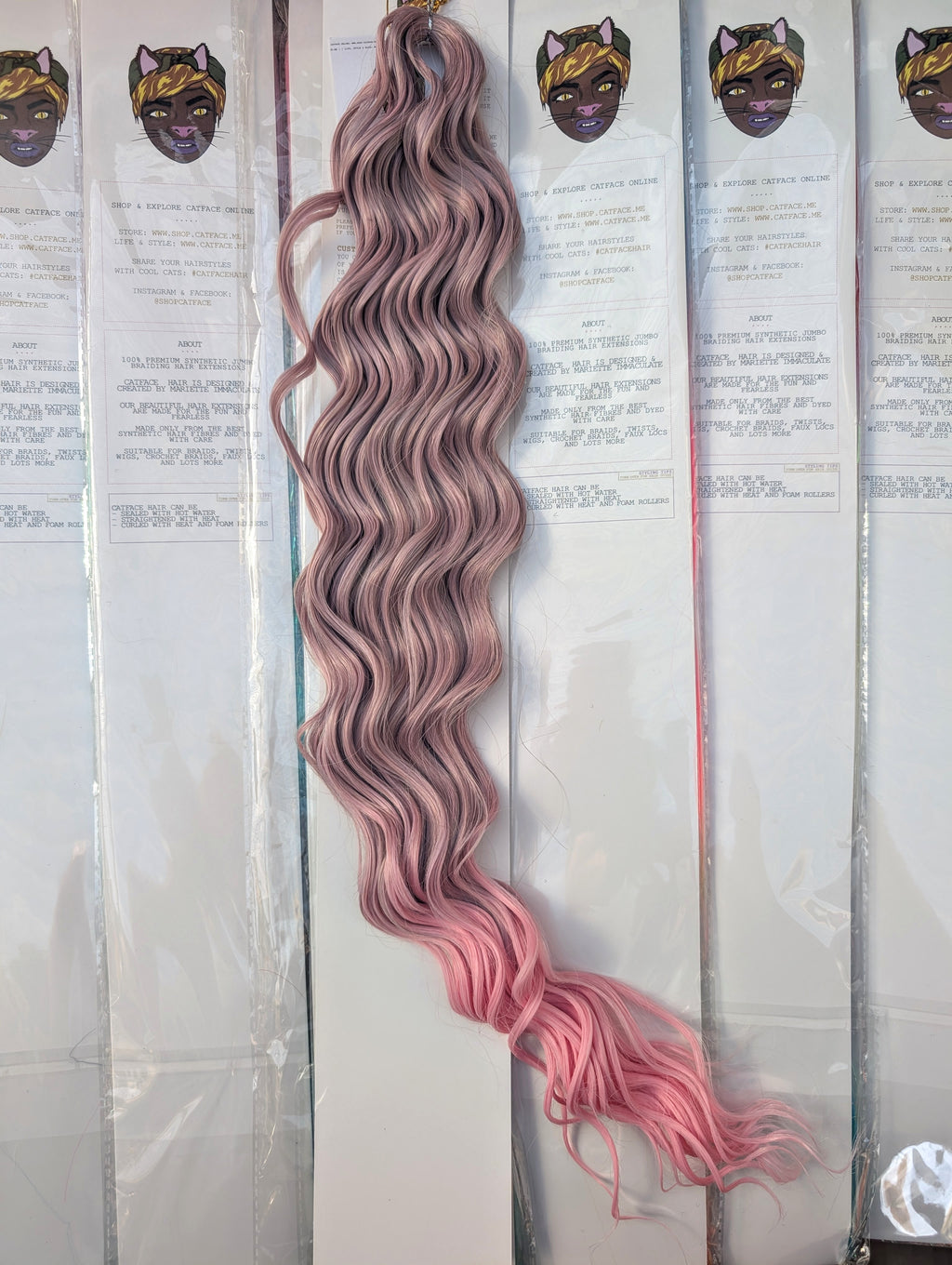 DESERT PINK TWO TONE CURLY HAIR -  CROCHET & BOHO BRAIDS 24 INCHES