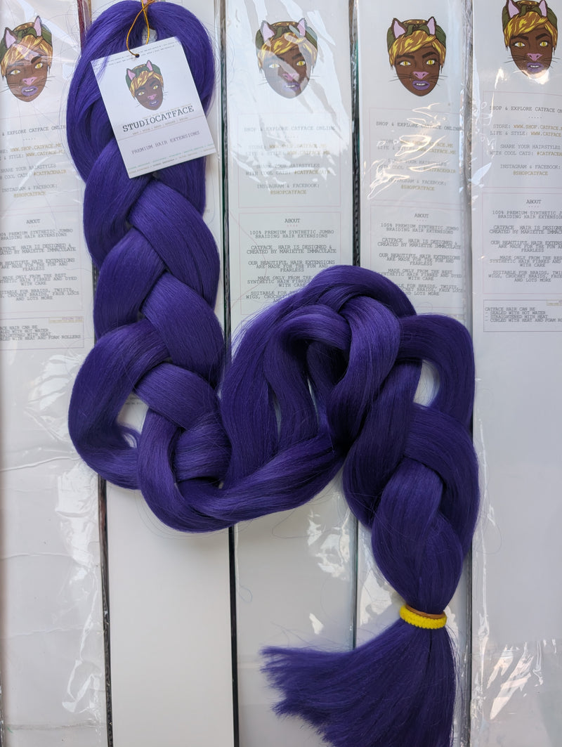 PURPLE LUXE ONE TONE BRAIDING HAIR 42 INCHES 165g