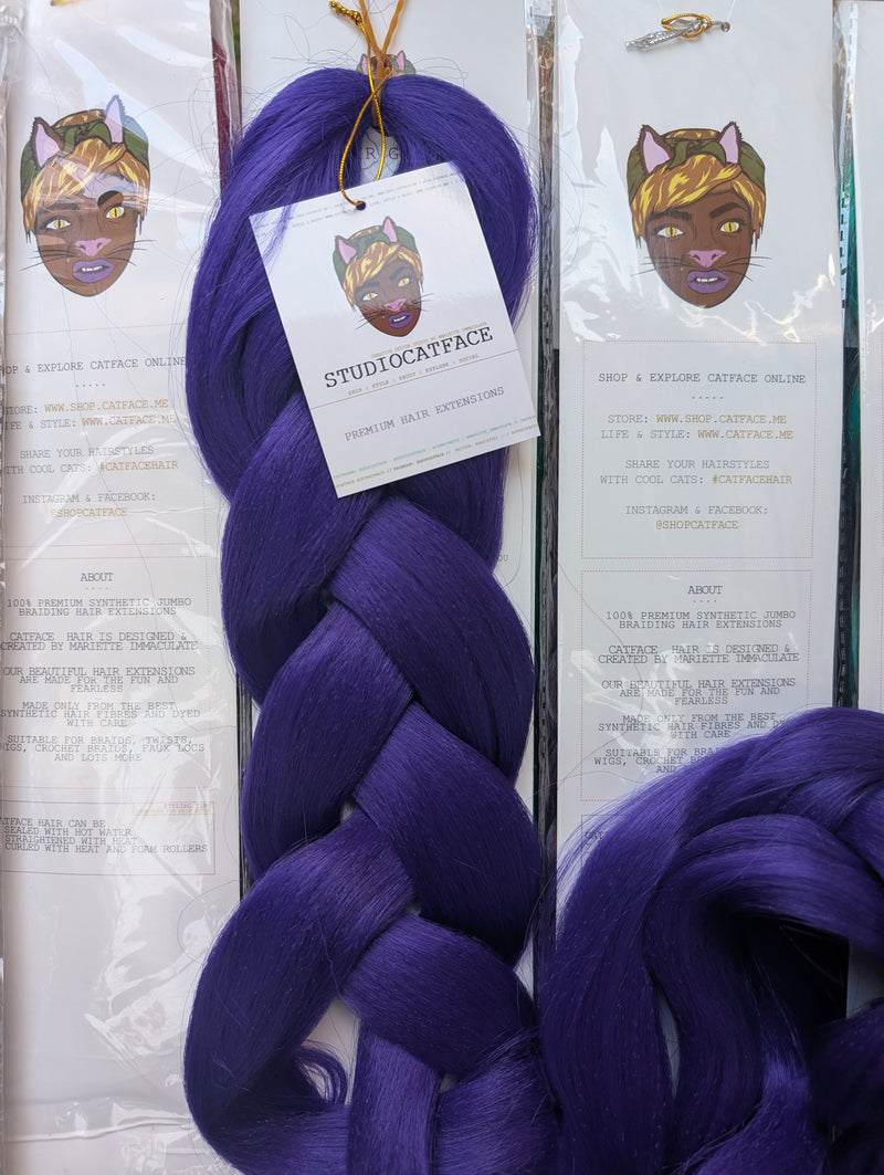PURPLE LUXE ONE TONE BRAIDING HAIR 42 INCHES 165g