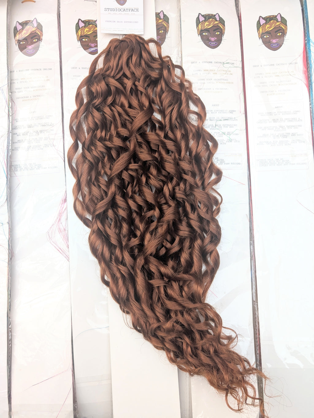 CHOCO BROWN WAVES CURLY HAIR -  CROCHET & BOHO BRAIDS 24 INCHES
