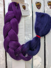 CATFACE MIDNIGHT PURPLE AND DEEPEST BLUE - TWO OMBRE 30+ INCHES JUMBO BRAIDING HAIR
