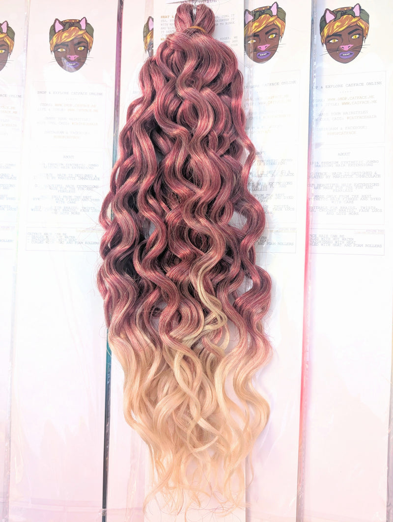 SOFT GINGER & BLONDE CURLY HAIR -  CROCHET & BOHO BRAIDS 24 INCHES