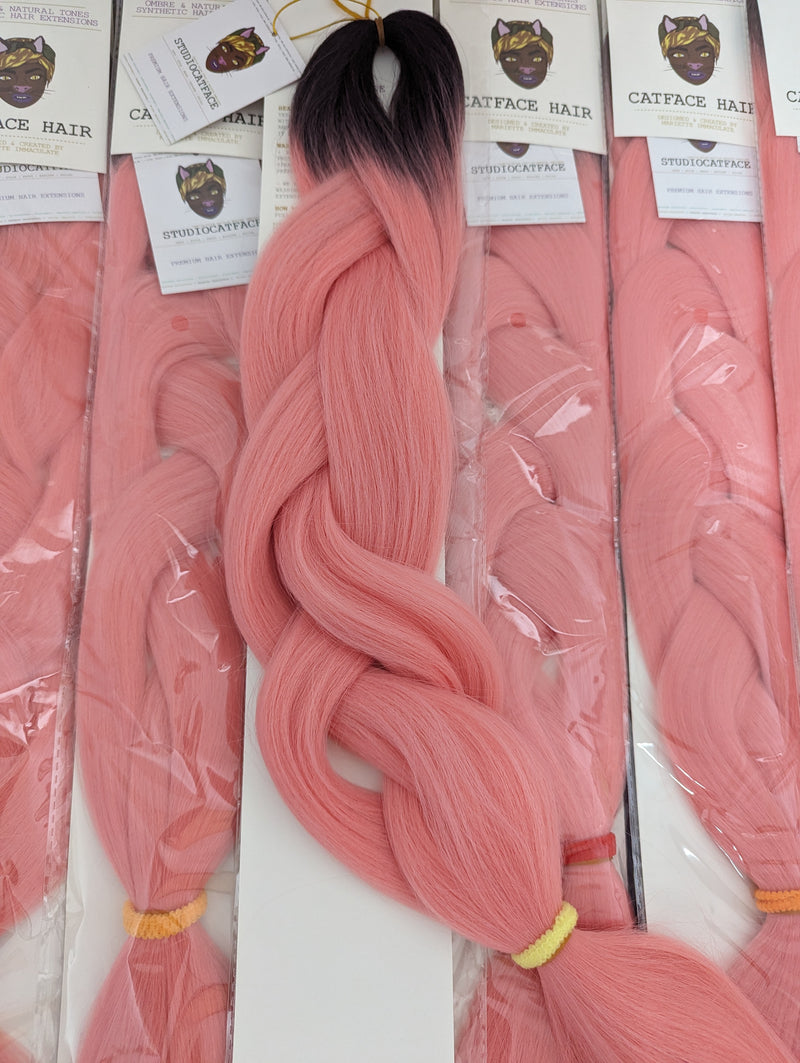 CATFACE HAIR BROWN SUGAR PINK SOFT OMBRE JUMBO BRAIDING HAIR