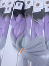 CATFACE HAIR BLACK LILAC GREY OMBRE JUMBO BRAIDING HAIR