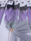 CATFACE HAIR BLACK LILAC GREY OMBRE JUMBO BRAIDING HAIR