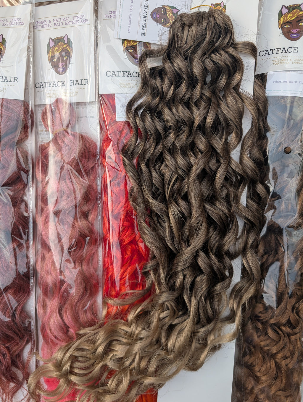 HONEY & BROWN CURLY HAIR -  CROCHET & BOHO BRAIDS 24 INCHES