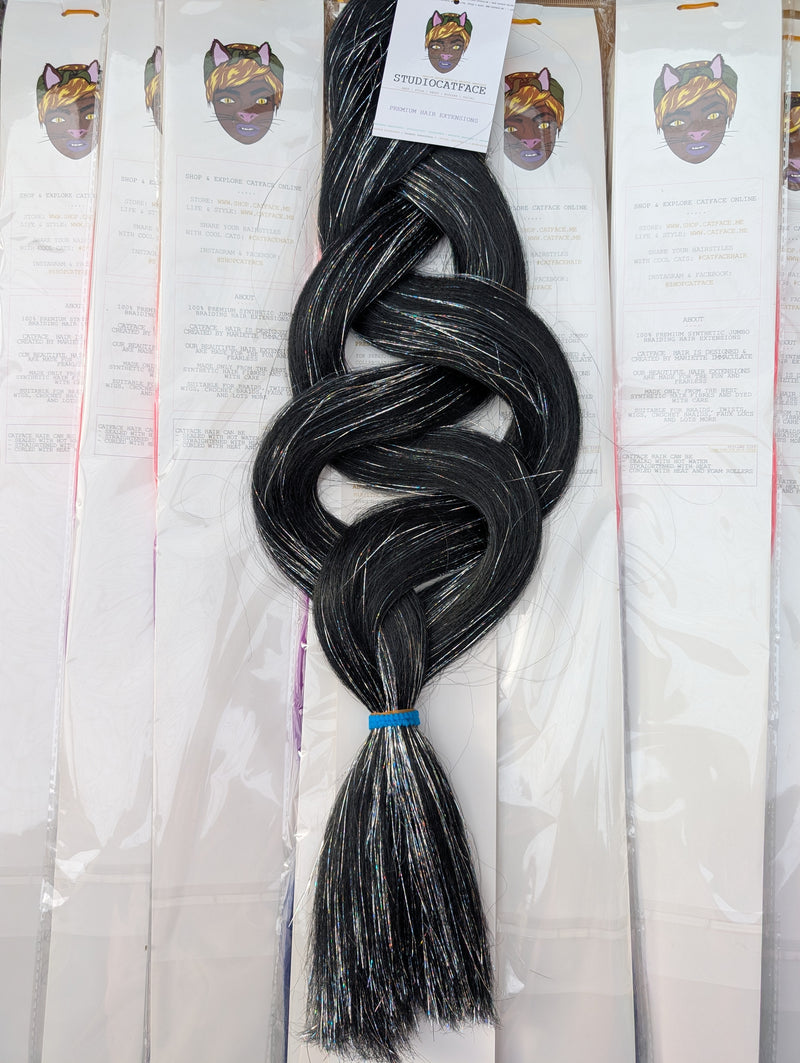 BLACKBERRY TINSEL - ONE TONE JUMBO BRAIDING HAIR 100G
