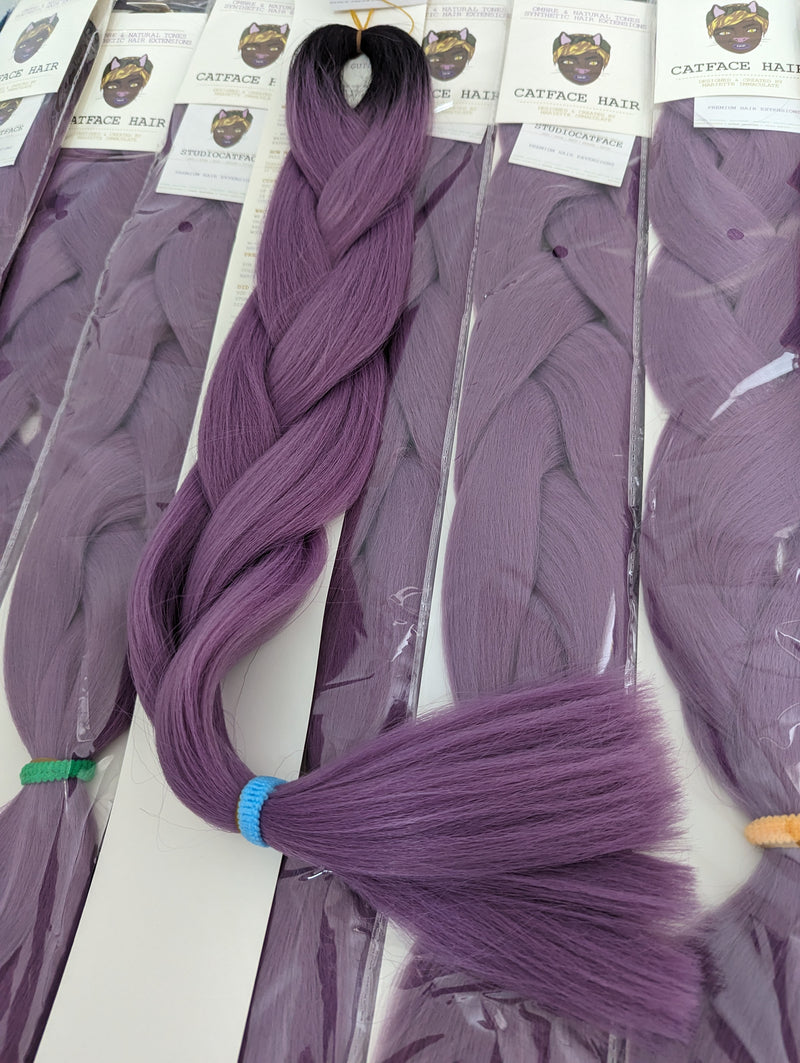 CATFACE HAIR BROWN LILAC SOFT OMBRE JUMBO BRAIDING HAIR