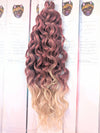 SOFT GINGER & BLONDE CURLY HAIR -  CROCHET & BOHO BRAIDS 24 INCHES