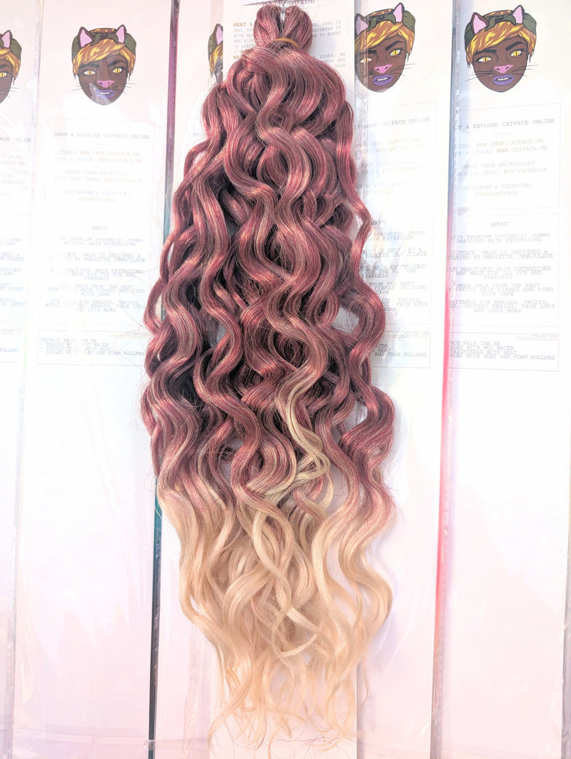 SOFT GINGER & BLONDE CURLY HAIR -  CROCHET & BOHO BRAIDS 24 INCHES