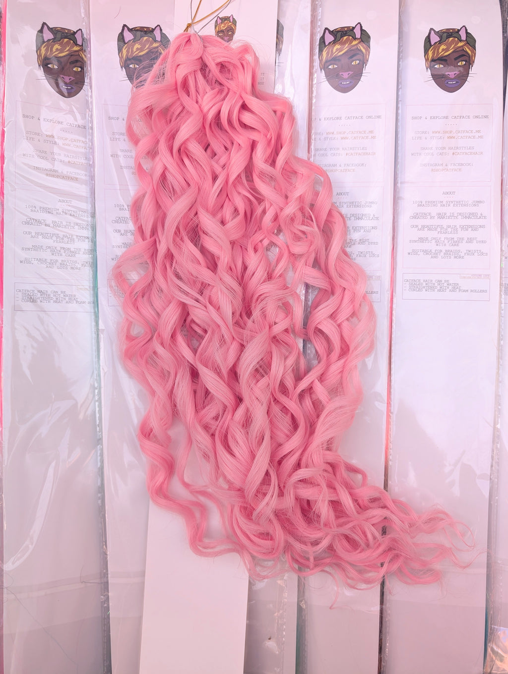 CLASSIC PINK CURLY HAIR -  CROCHET & BOHO BRAIDS 24 INCHES