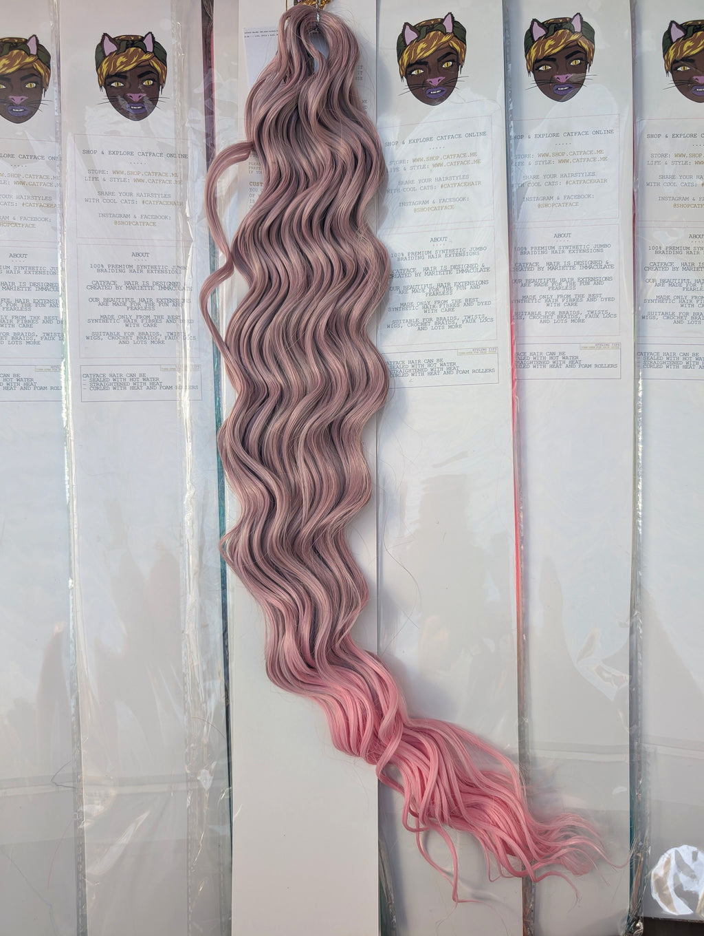 DESERT PINK TWO TONE CURLY HAIR -  CROCHET & BOHO BRAIDS 24 INCHES