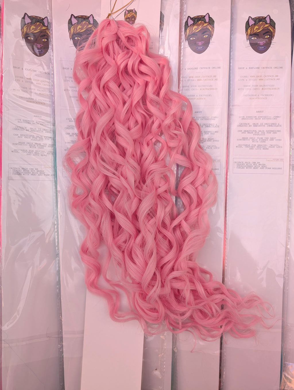 CLASSIC PINK CURLY HAIR -  CROCHET & BOHO BRAIDS 24 INCHES