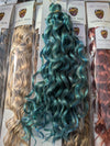BLUE & SEA GREEN CURLY HAIR -  CROCHET & BOHO BRAIDS 24 INCHES