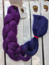 CATFACE MIDNIGHT PURPLE AND DEEPEST BLUE - TWO OMBRE 30+ INCHES JUMBO BRAIDING HAIR