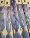 LILAC AND MINT BLUE - TWO TONE OMBRE JUMBO HAIR - 24 INCHES.