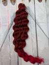 BURGUNDY CURLY HAIR -  CROCHET & BOHO BRAIDS 24 INCHES