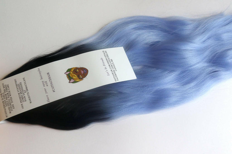 CATFACE HAIR MINT BLUE OMBRE JUMBO BRAIDING HAIR