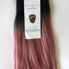 CATFACE HAIR DARK BROWN PASTEL PINK OMBRE JUMBO BRAIDING HAIR - 30 INCHES
