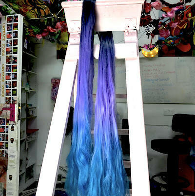 LILAC BLUES OMBRE -  34 INCHES.