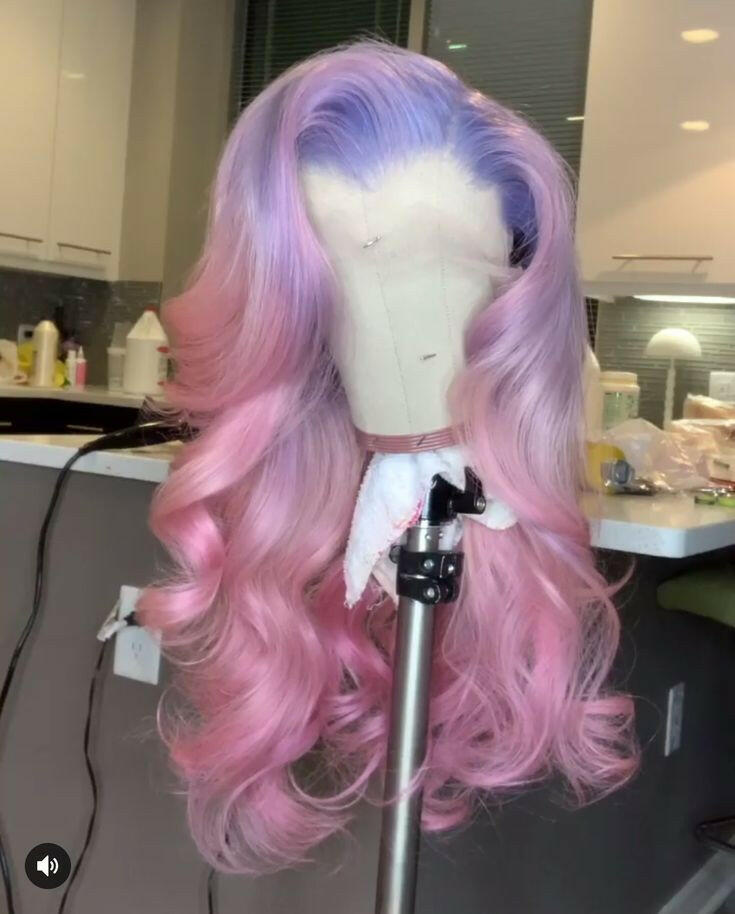 MIDNIGHT PINK OMBRE BODY WAVE  BRAZILIAN HUMAN HAIR LACE FRONT WIG : PRE-PLUCKED TRANSPARENT SWISS HD LACE