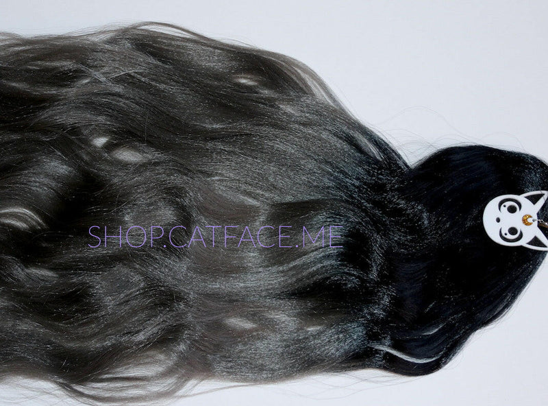 CATFACE HAIR BLACK DARK GREY OMBRE JUMBO BRAIDING HAIR