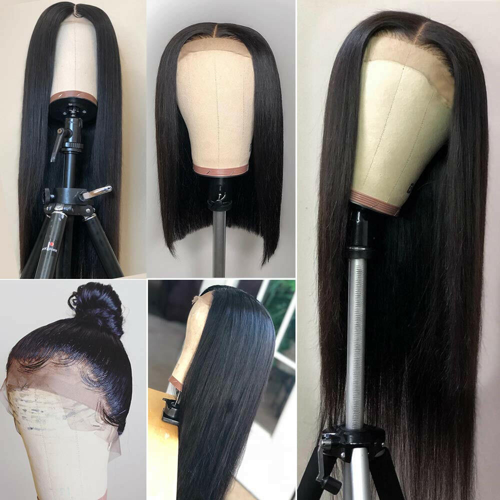 CATFACE HAIR WIG - SWISS LACE FRONT WIG  HAIR STRAIGHT LACE WIG 150% DENSITY BRAZILIAN LACE FRONT HUMAN HAIR WIGS PRE-PLUCKED FRONTAL