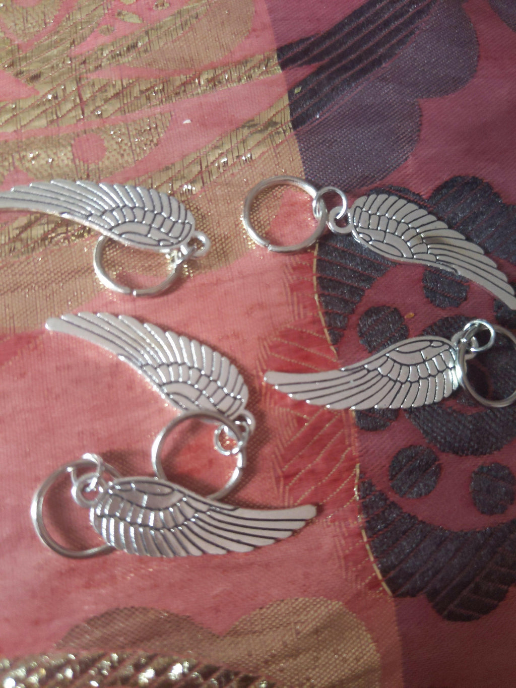 Catface Silver Wingie Hair Charms Dread Loc Beads.