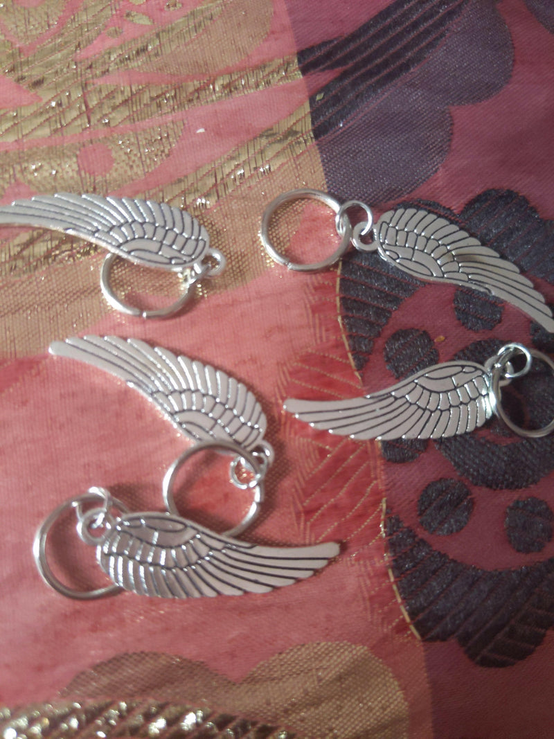 Catface Silver Wingie Hair Charms Dread Loc Beads
