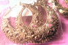 Catface Earrings - GOLD EMBELLISHED BAMBOO EARRINGS BAMBIE HOOPS