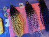 BLACK BLONDE OMBRE BULK BEACH CURLY HAIR -  CROCHET BRAIDS 24 INCHES CATFACE HAIR