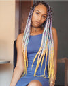 CORAL CRUSH OMBRE -  32 INCHES+ FIVE TONE OMBRE CATFACE HAIR LONG  BRAIDING HAIR