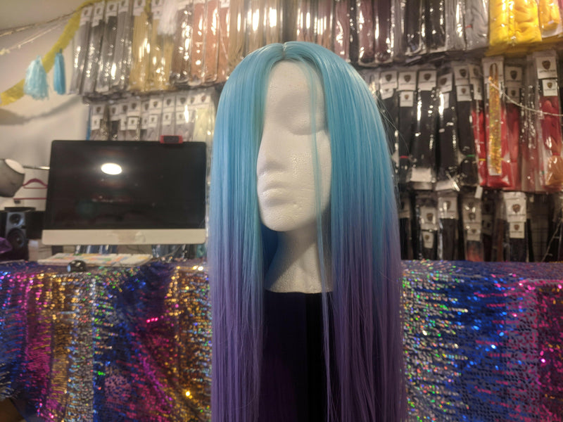 Powder Blue Lilac Ombre Wig