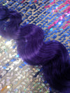 COSMIC CATFACE VIRGIN HAIR EXTENSIONS – PURPLE INK -   ONE TONE.