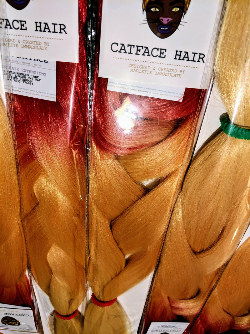 CATFACE HAIR CHILLI RED CORN CANDY OMBRE BRAIDING HAIR - 24 INCHES